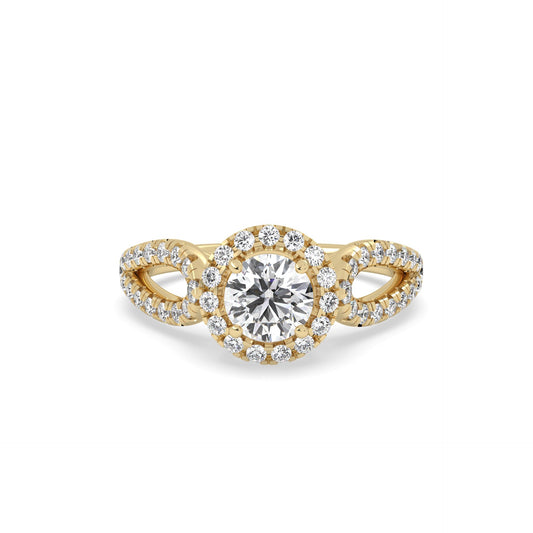 Aurora Bliss Halo Ring in womens gold jewels
