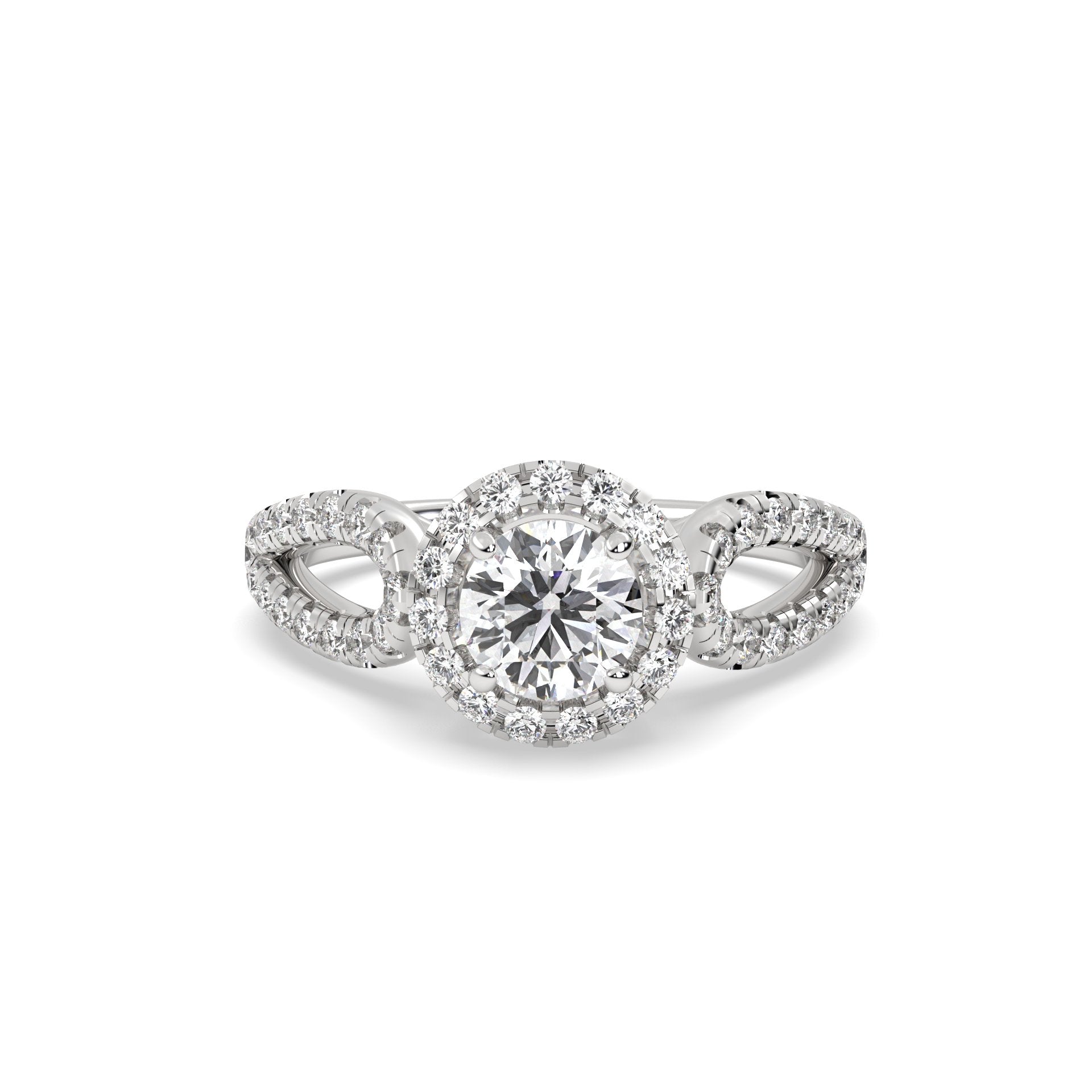 Aurora Bliss Halo Ring in womens silver jewels