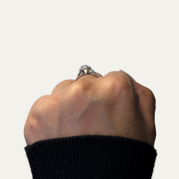 womens Aurora Bliss Halo diamond Ring