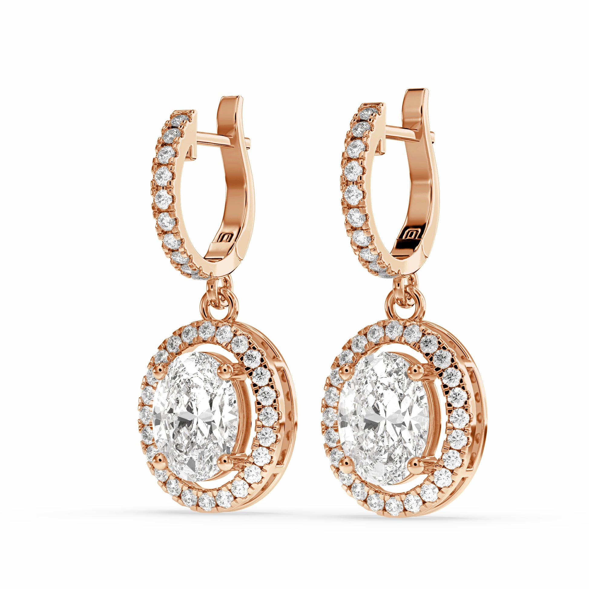 Bahir Oval Drop Earring in 18kt gold