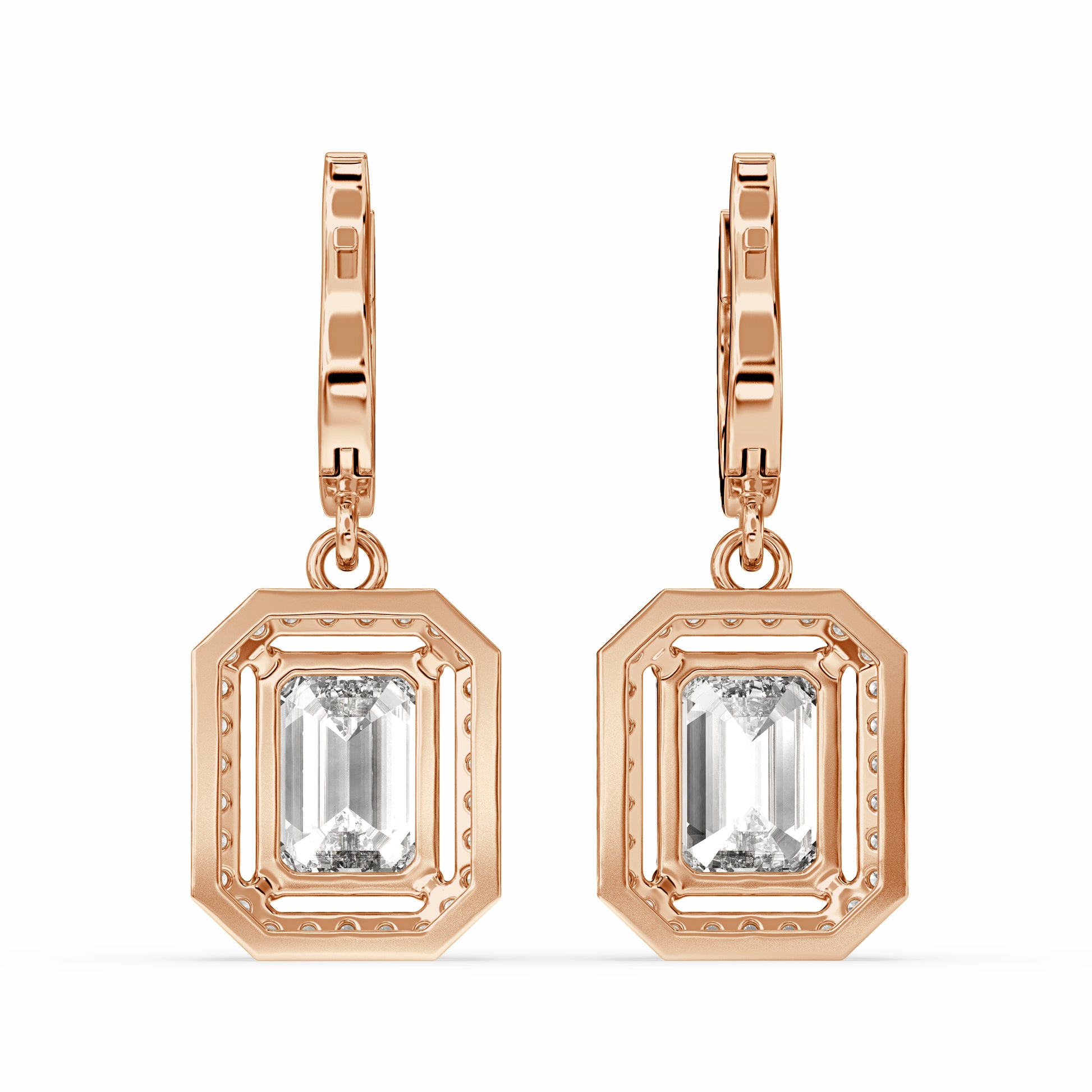 Baraq Emerald Drop Earring back design