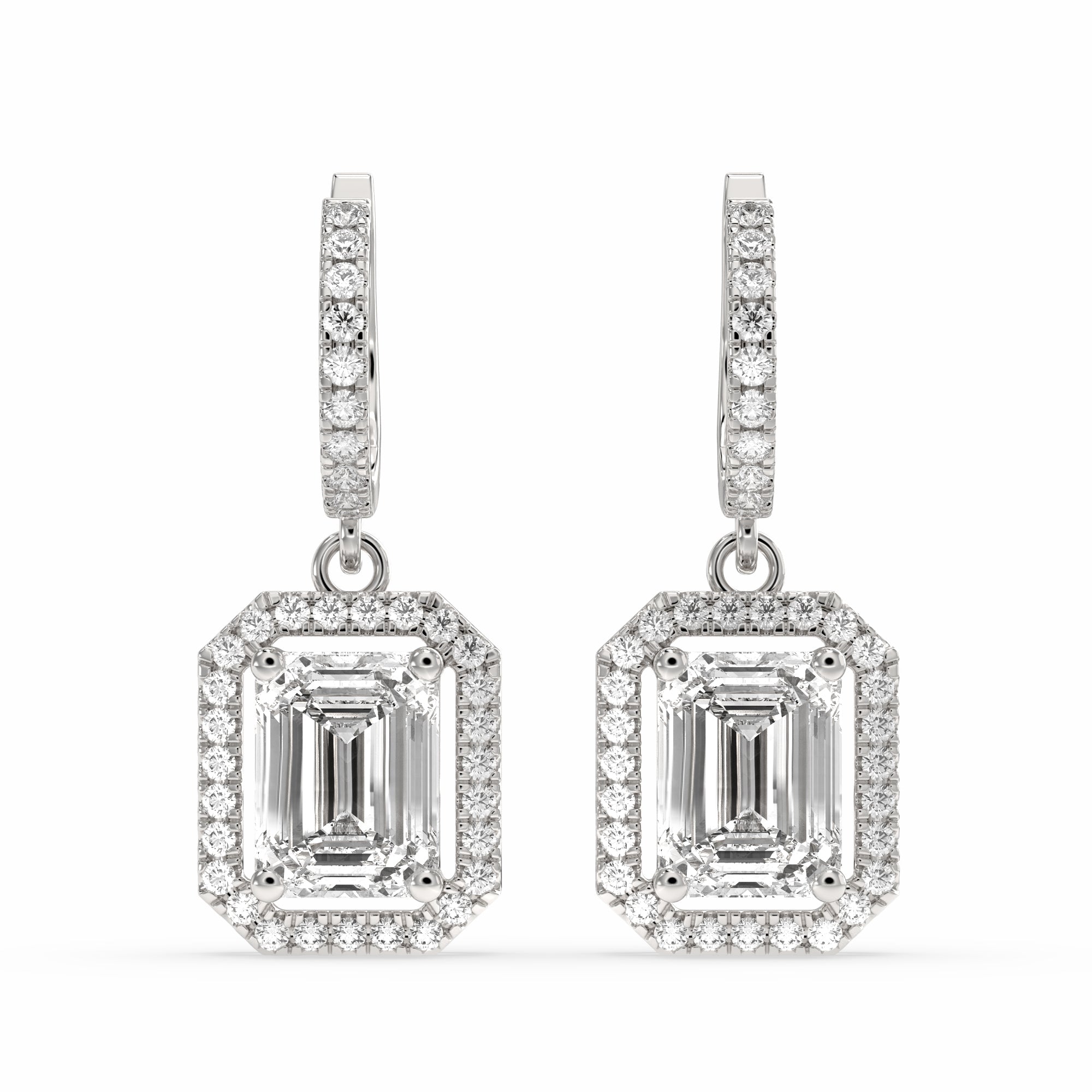 Baraq Emerald Drop Earring in 14 karat gold