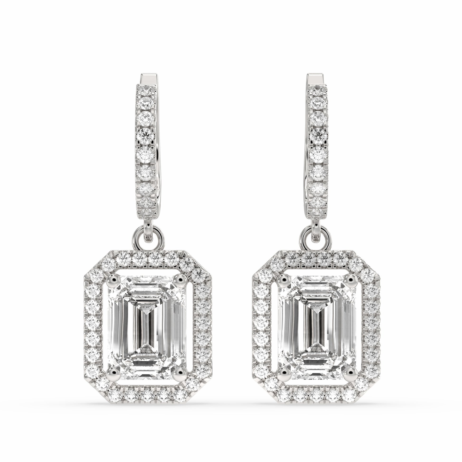 Baraq Emerald Drop Earring in 14 karat gold
