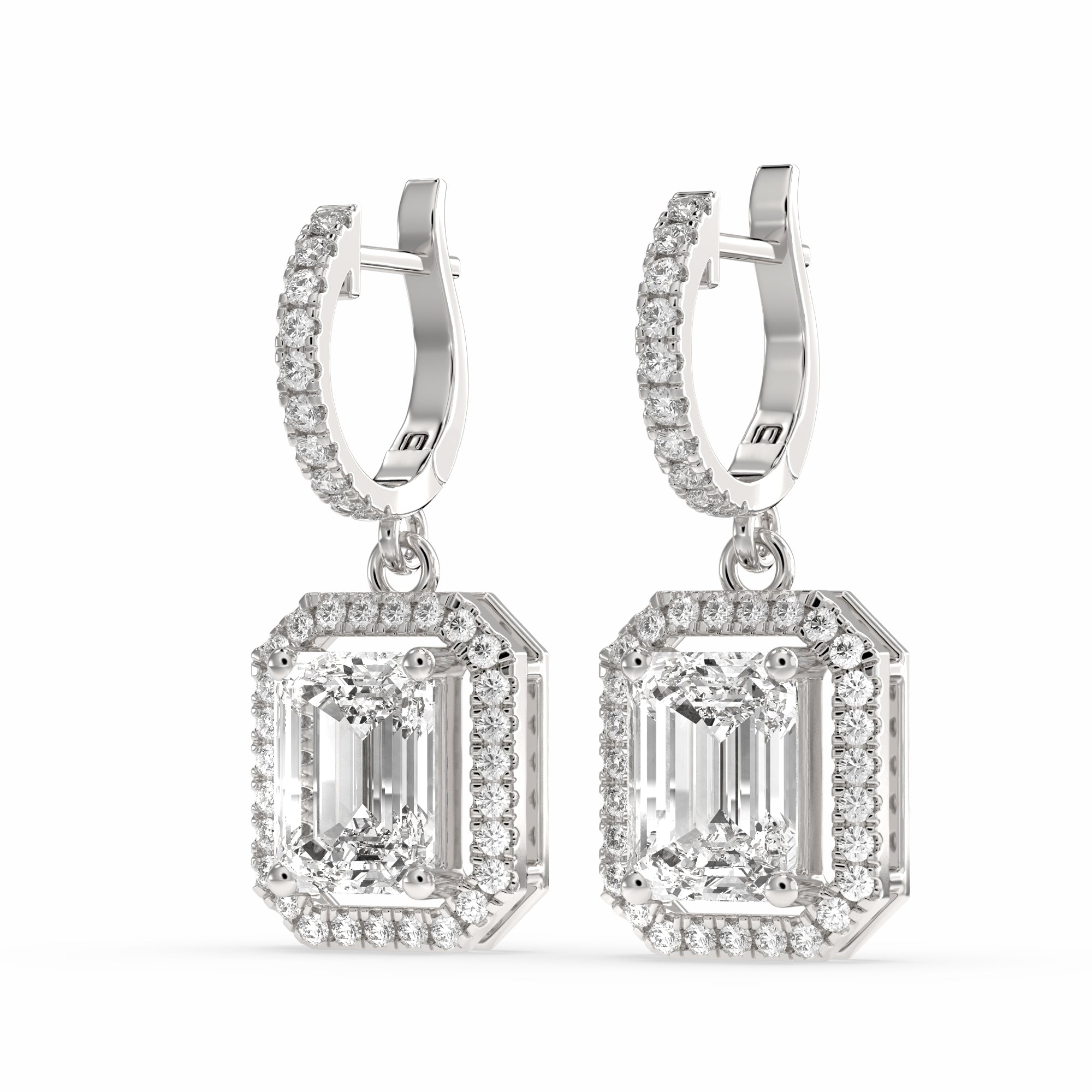 Baraq Emerald Drop Earring in 14 karat yellow gold