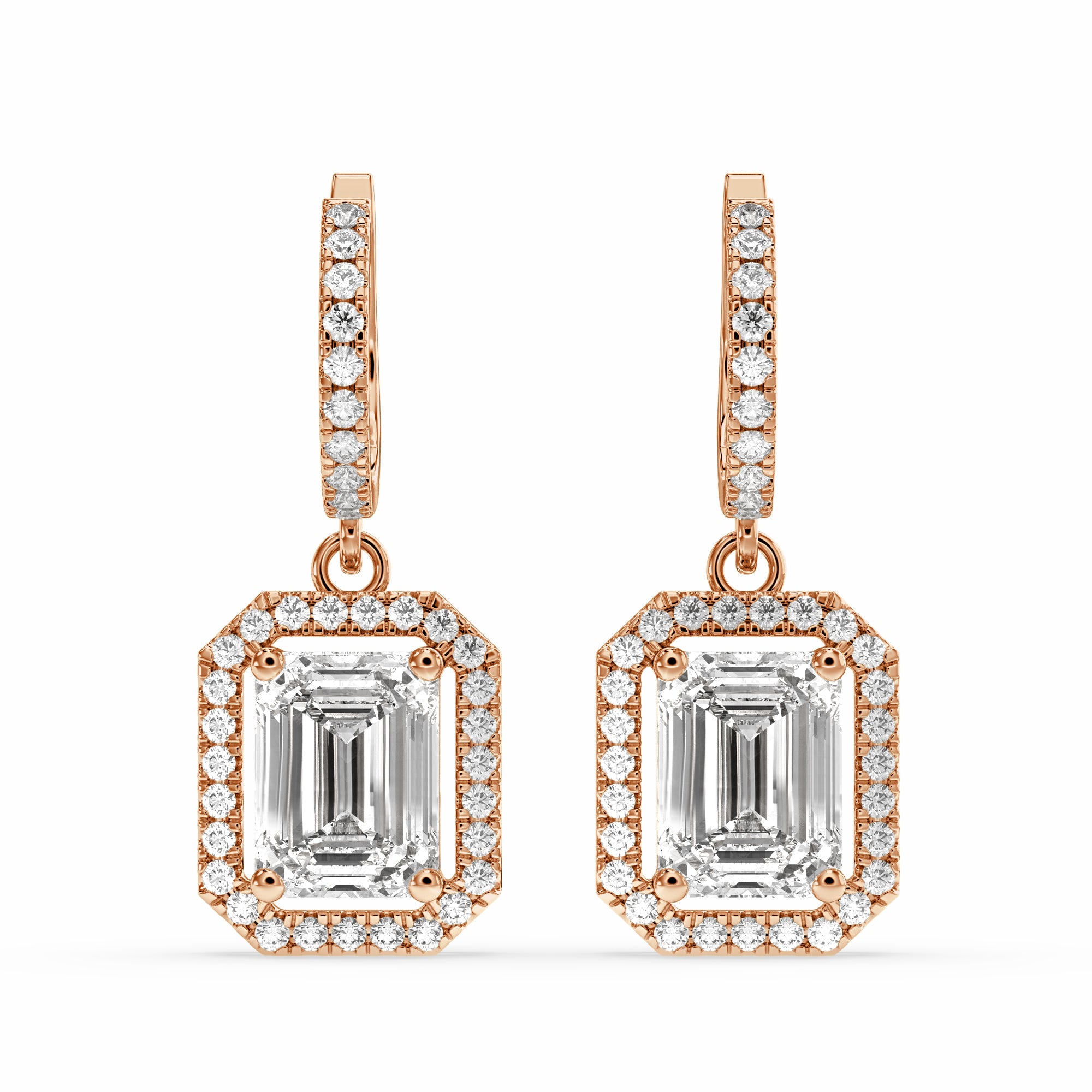 Baraq Emerald Drop Earring in 18 karat gold
