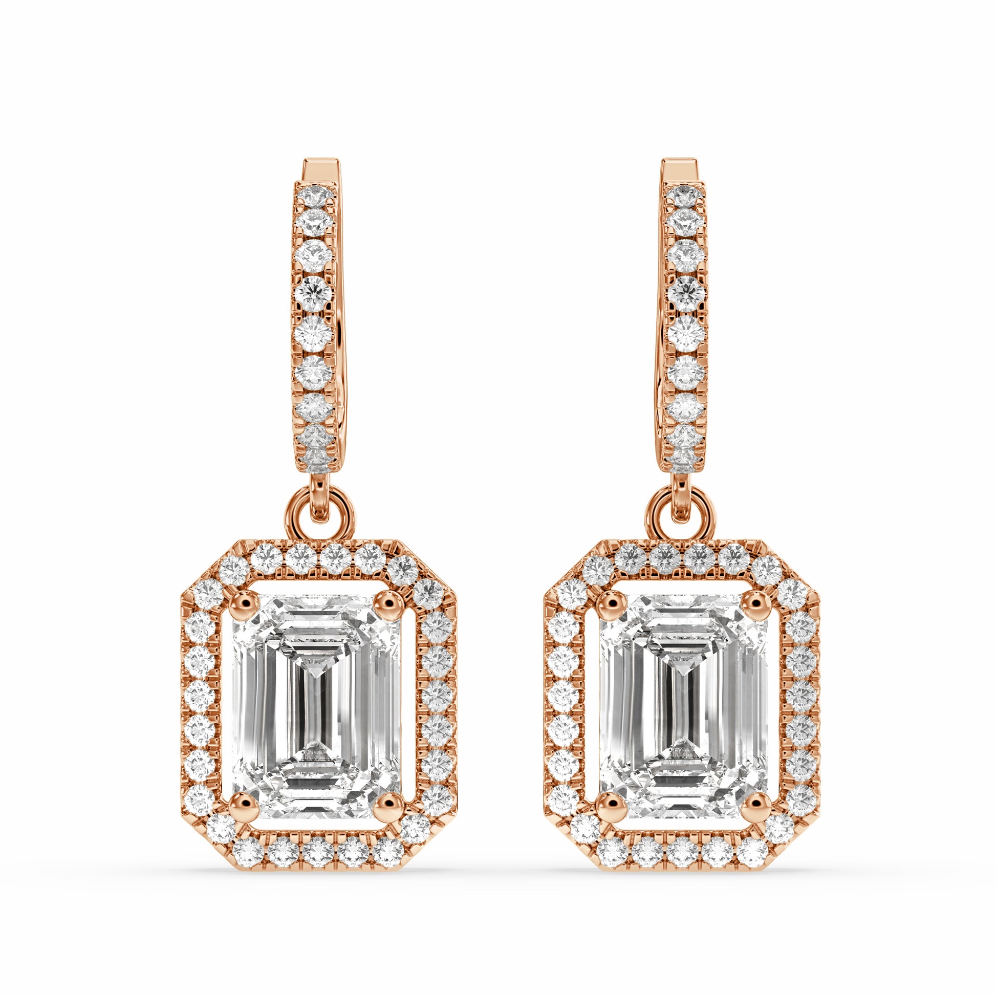 Baraq Emerald Drop Earring in 18 karat gold