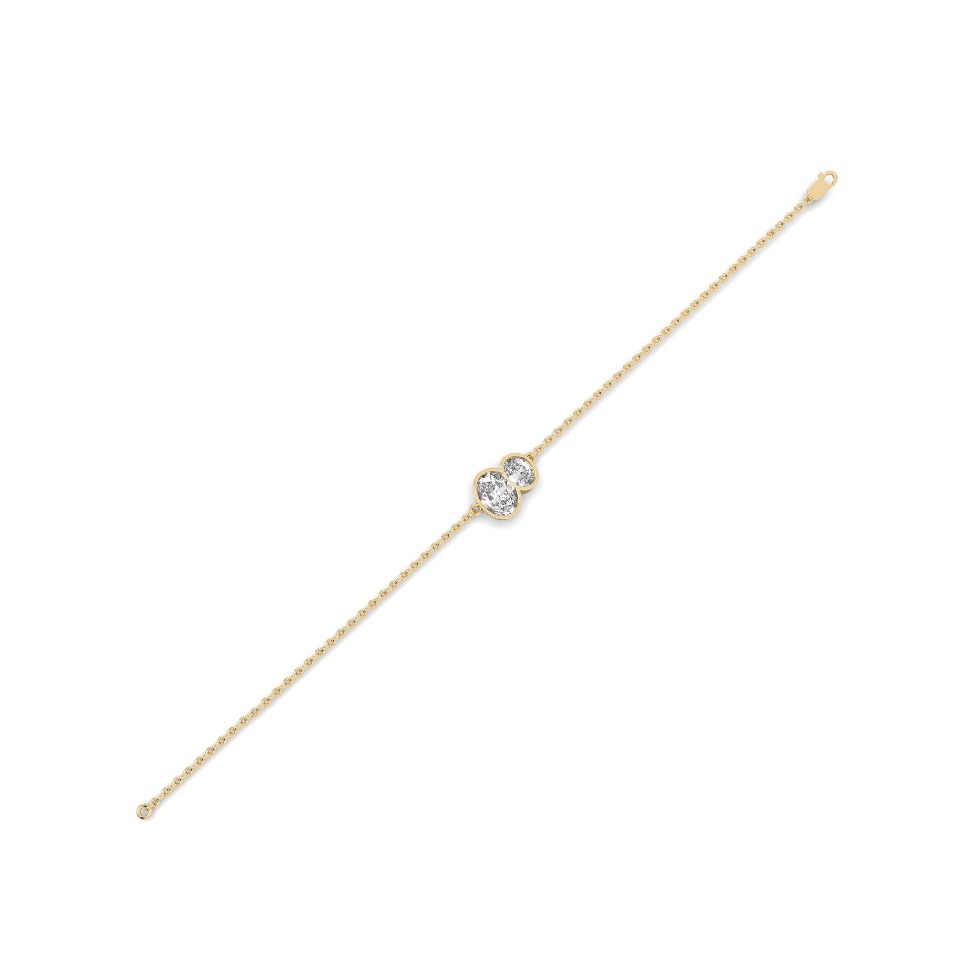 Buraq Oval Duet Bezel Bracelet for women 