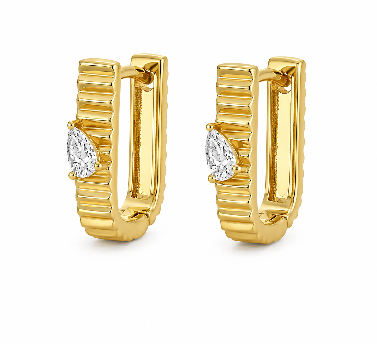 0.25 Ct Pear Solitaire Lab Grown Diamond 925 Silver Earrings