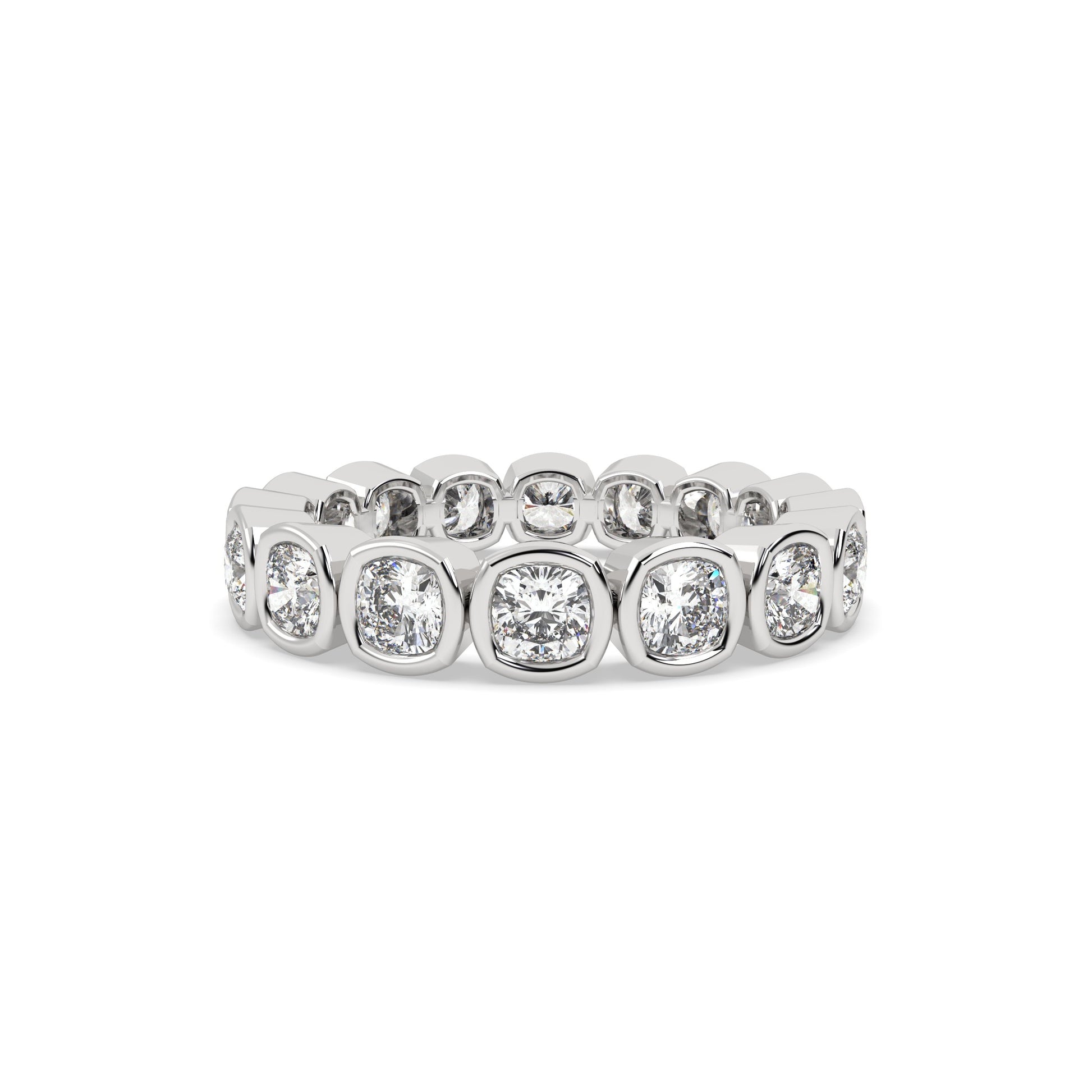 shop Cushion Bezel Full Band 2carat gold ring