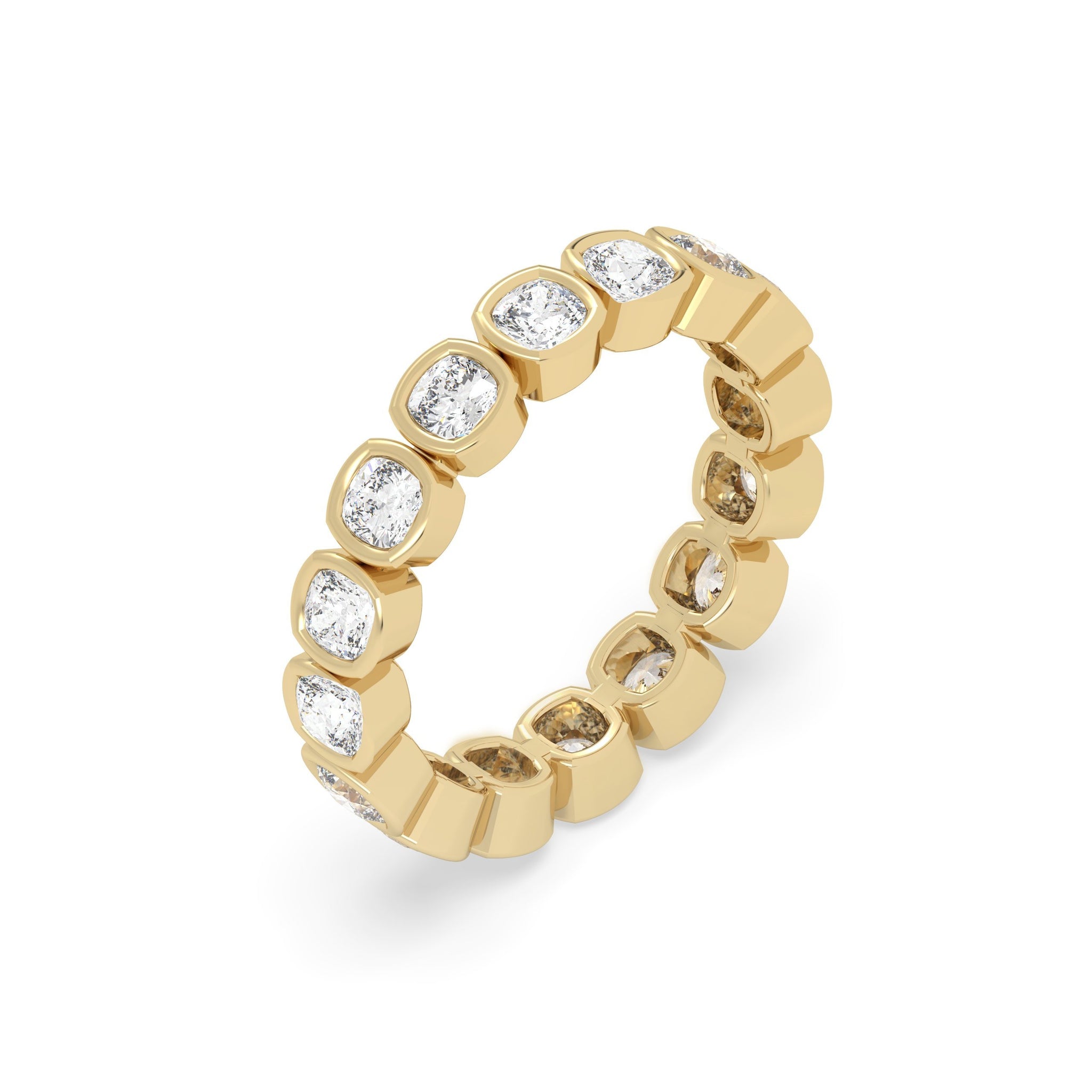 shop Cushion Bezel Full Band in 2 carat, 18kt gold