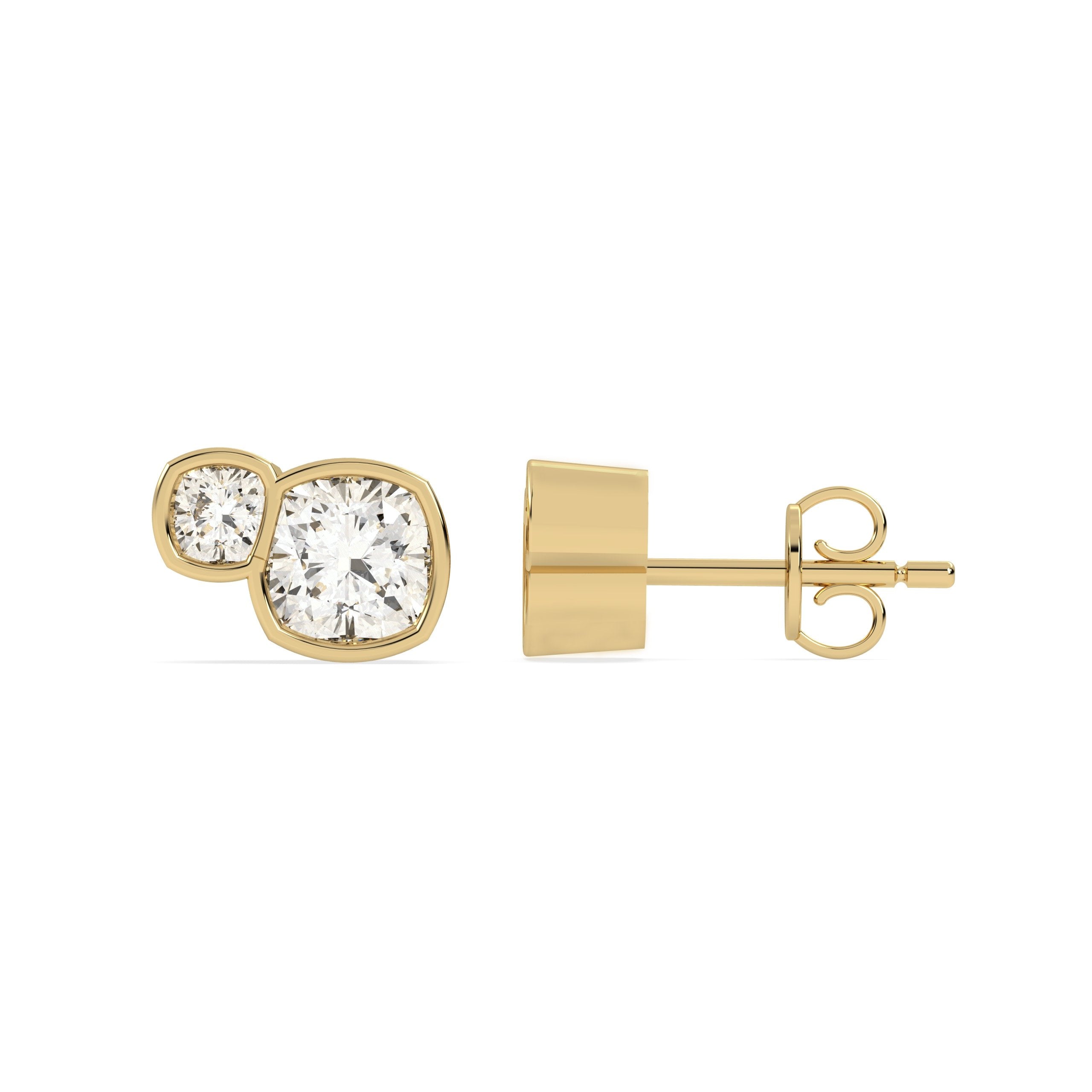 Brillar Cushion Duet Bezel Studs