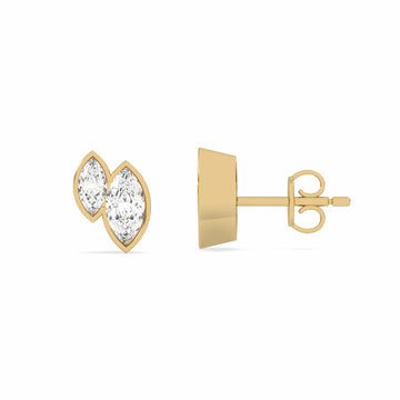 Kristal Marquise Duet Bezel Studs