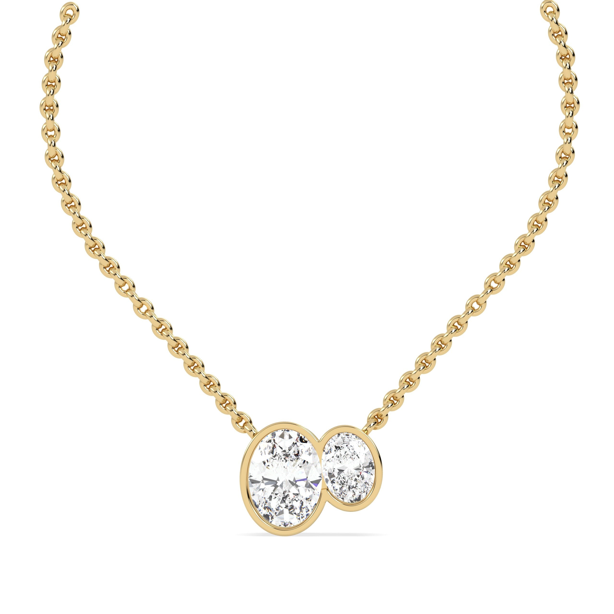Bezel Lab Grown Diamond Necklace – Buraq Duet