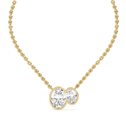 Bezel Lab Grown Diamond Necklace – Buraq Duet