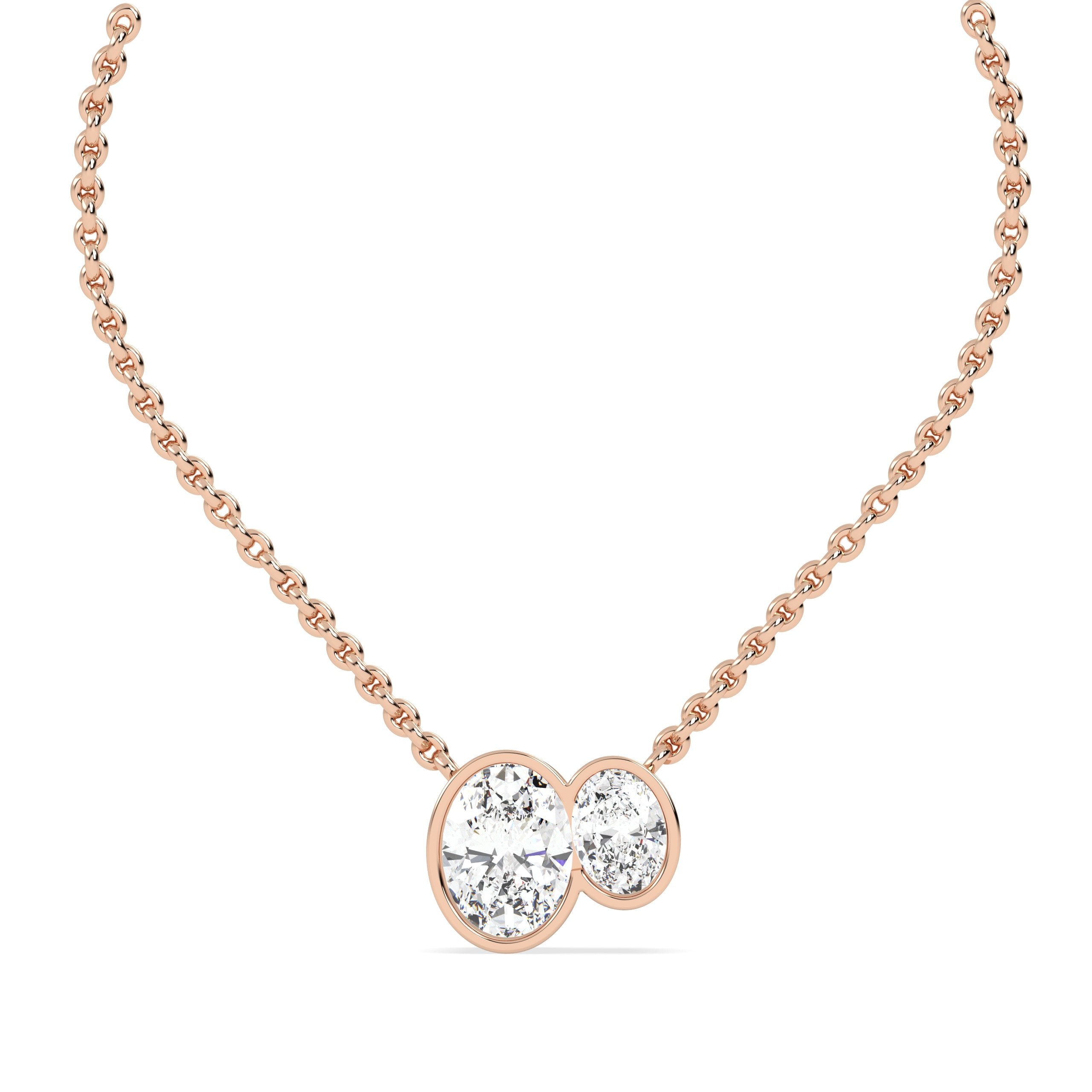Bezel Lab Grown Diamond Necklace – Buraq Duet