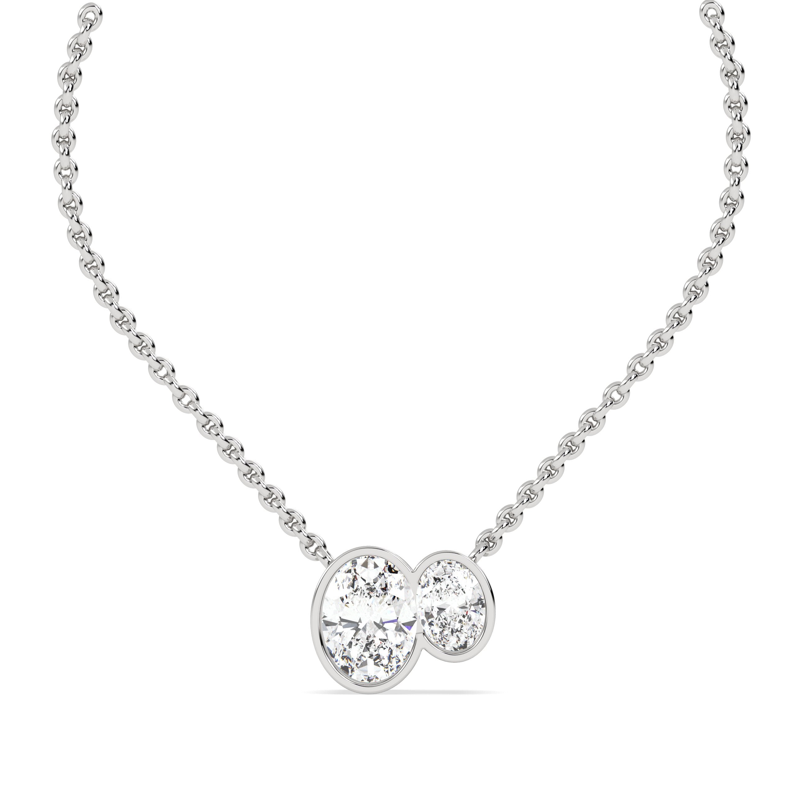 Bezel Lab Grown Diamond Necklace – Buraq Duet