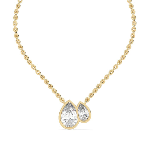 Bezel Lab Grown Diamond Necklace – Olir Duet