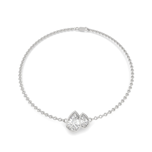 Olir Pear Duet Bezel Bracelet