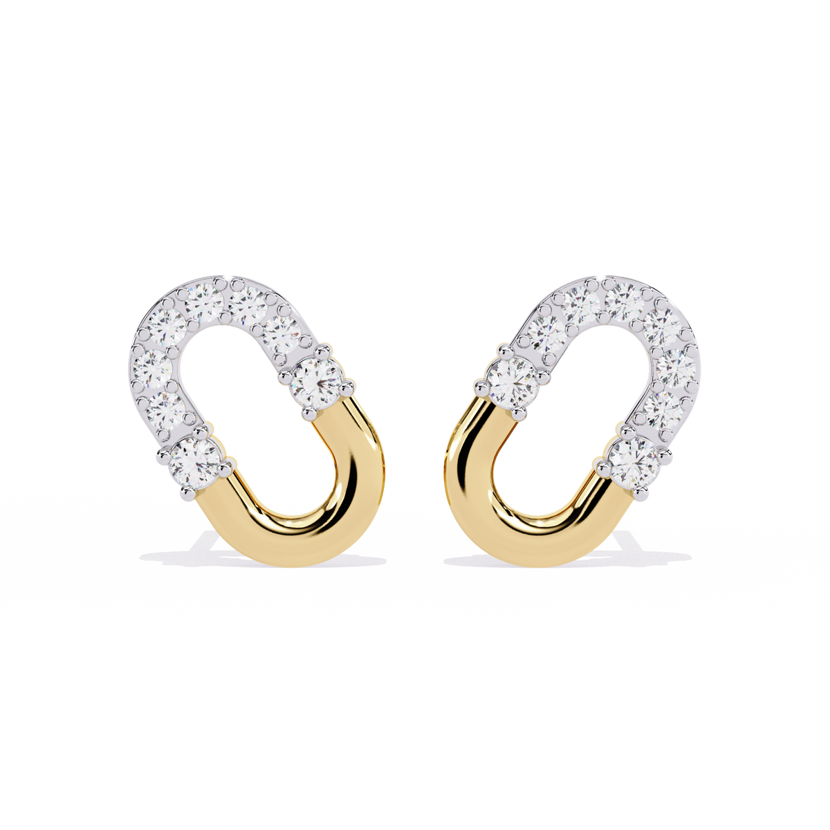 Cluster Lab Grown Diamond 925 Silver Earrings
