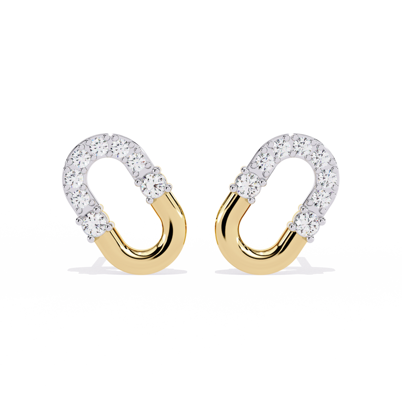 Cluster Lab Grown Diamond 925 Silver Earrings