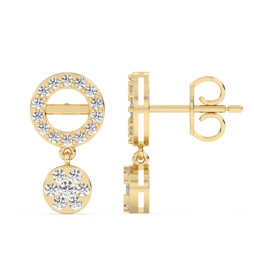 Lab Grown Diamond Earrings – Duo Mini Orb – 925 Silver