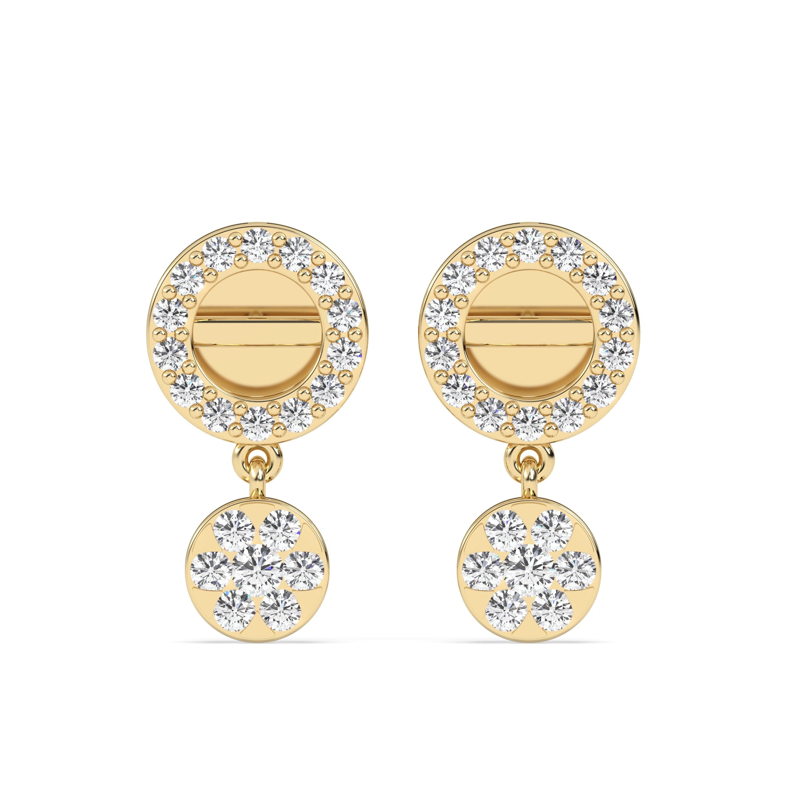 Lab Grown Diamond Earrings – Duo Mini Orb – 925 Silver