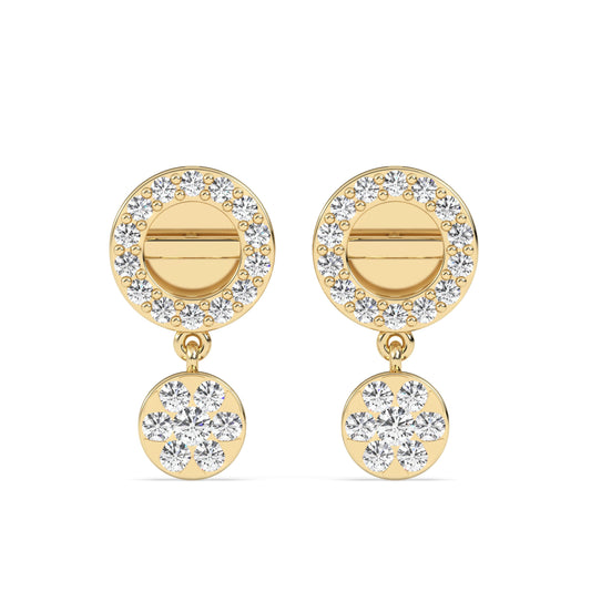 Lab Grown Diamond Earrings – Duo Mini Orb – 925 Silver