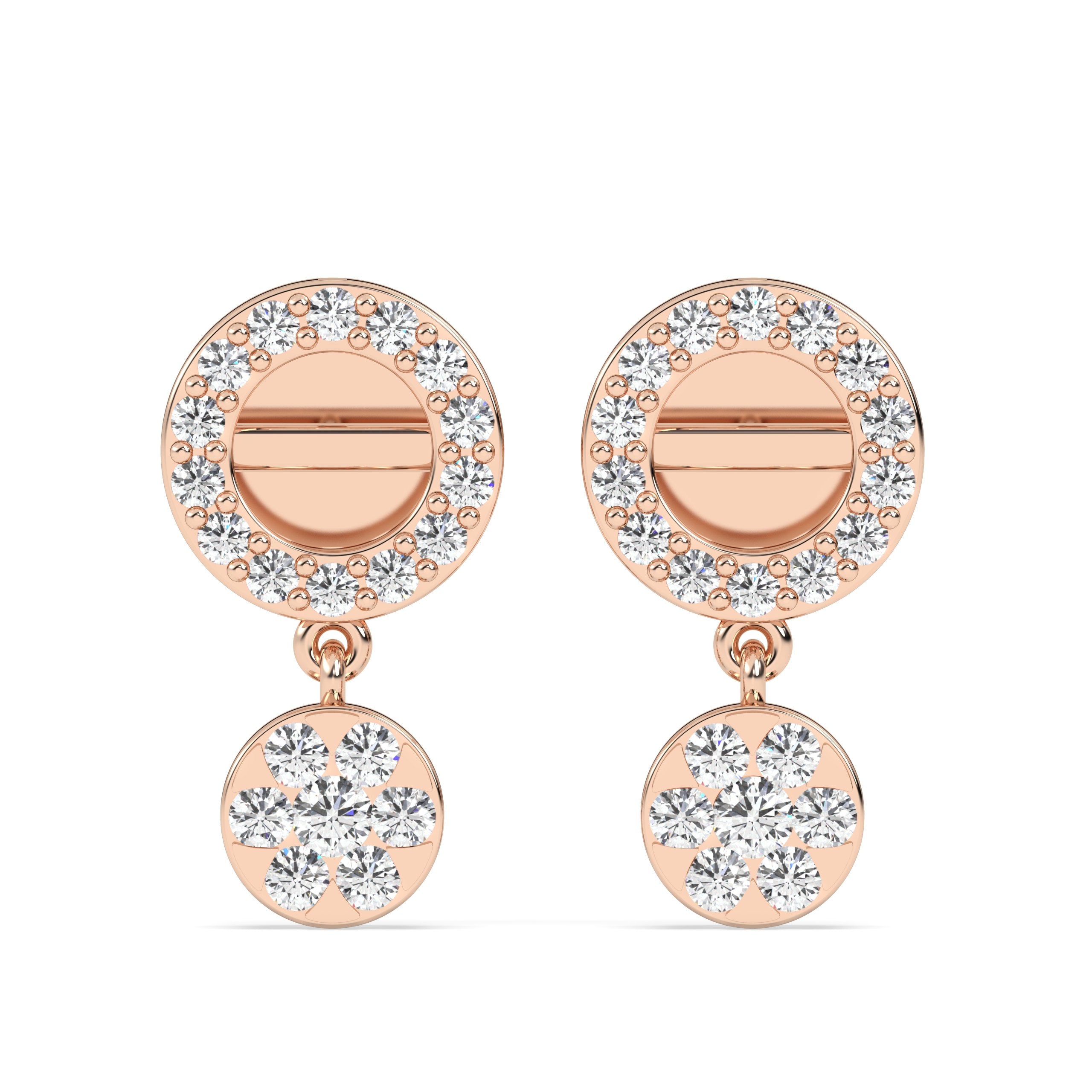 Lab Grown Diamond Earrings – Duo Mini Orb – 925 Silver