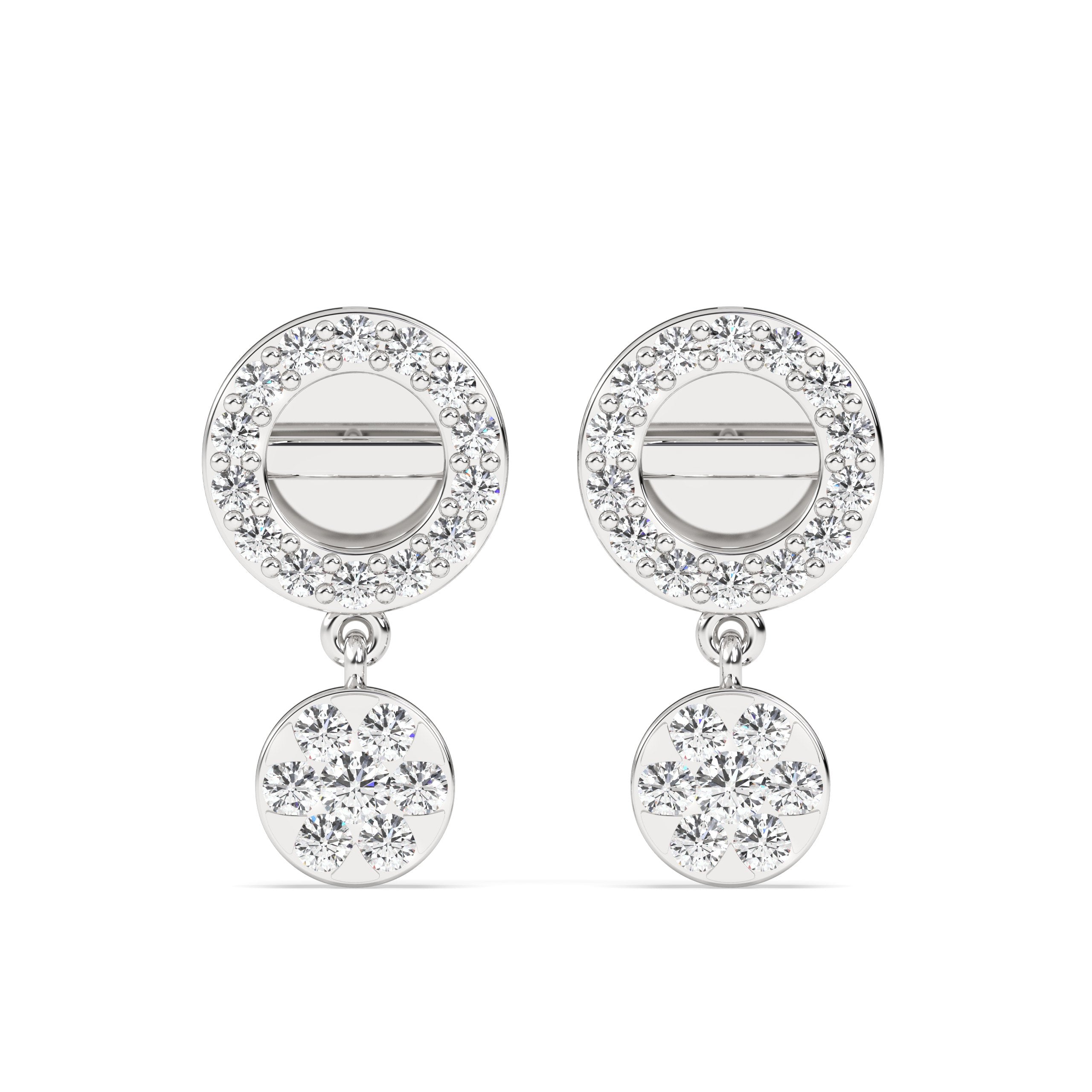 Lab Grown Diamond Earrings – Duo Mini Orb – 925 Silver