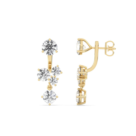 Ella Round Drop Functional Earrings
