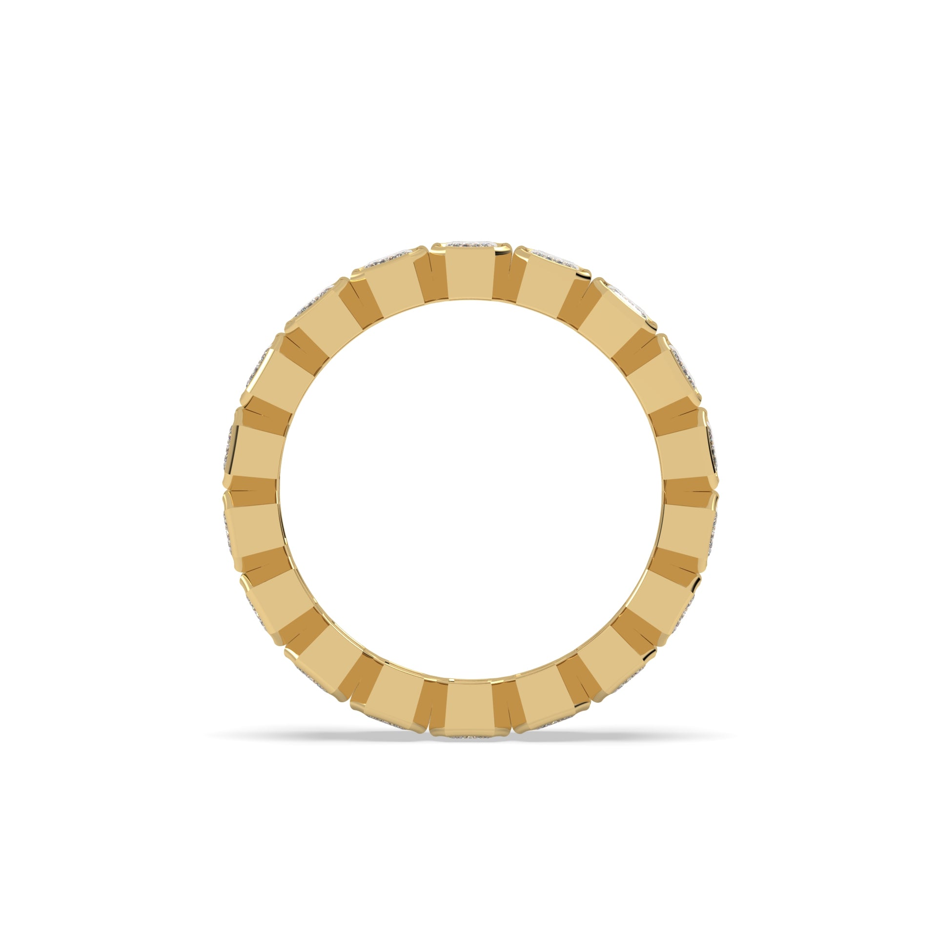 shop Emerald Bezel Full Band in yellow gold 14 karat