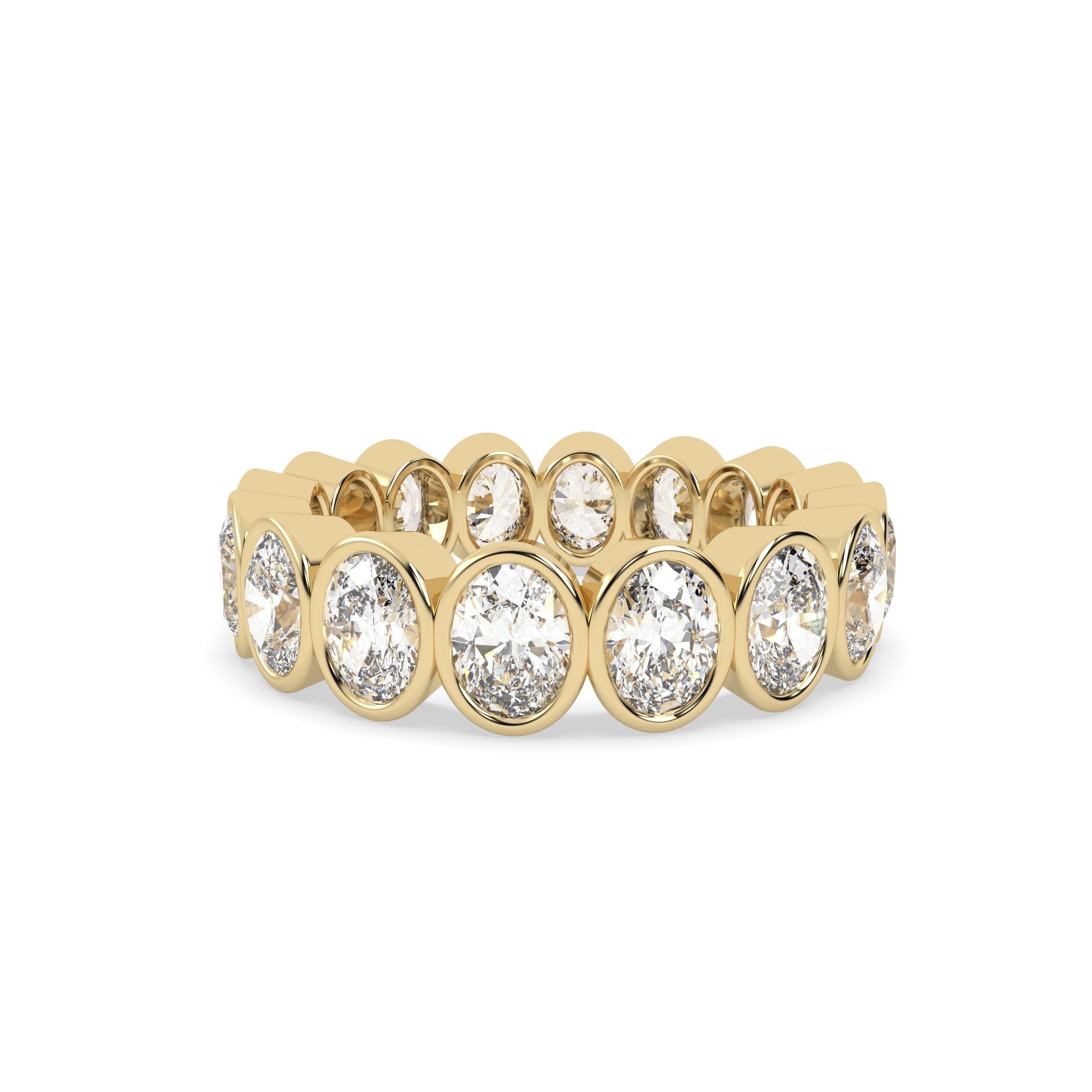 Oval Bezel Lab Grown Diamond Ring