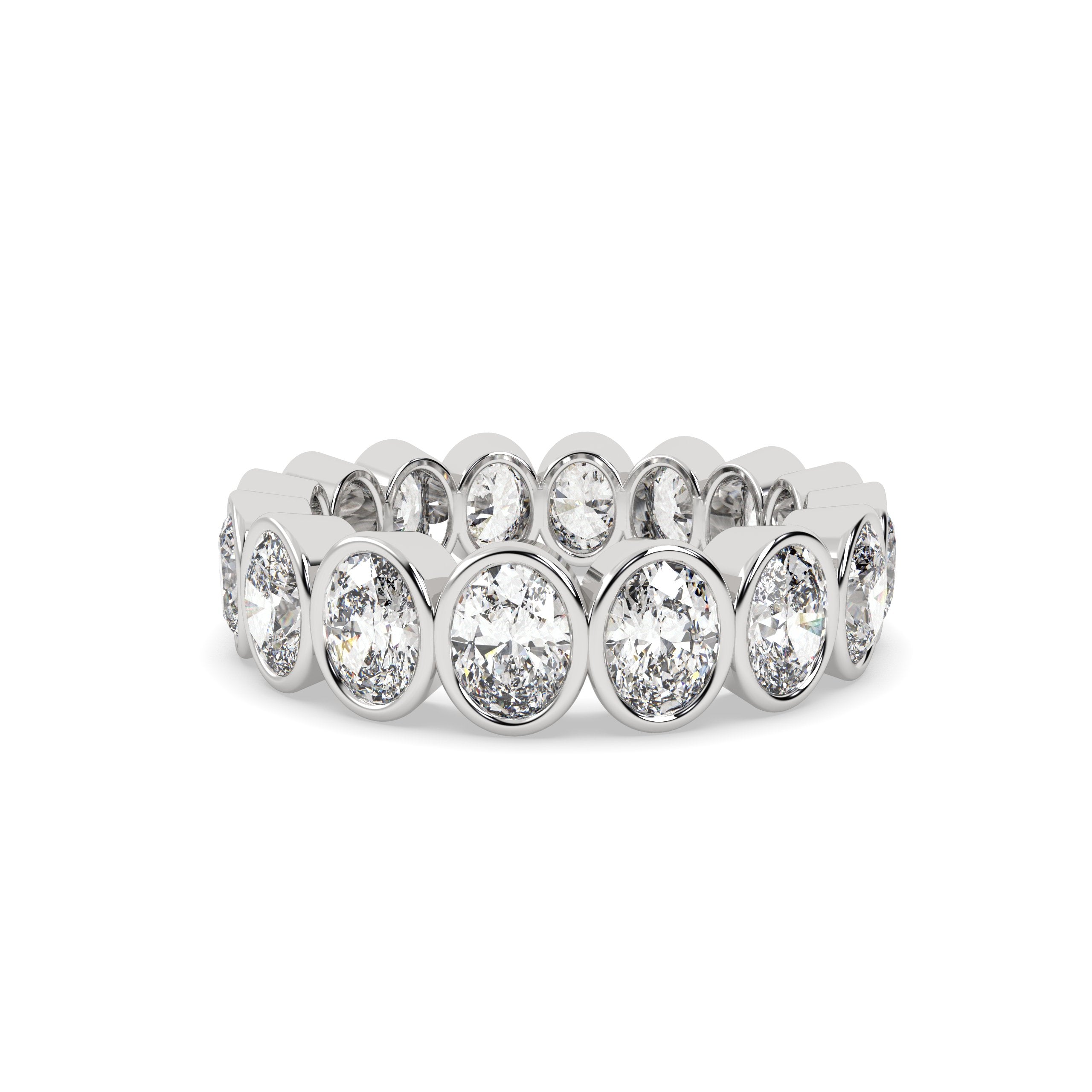 Oval Bezel Lab Grown Diamond Ring