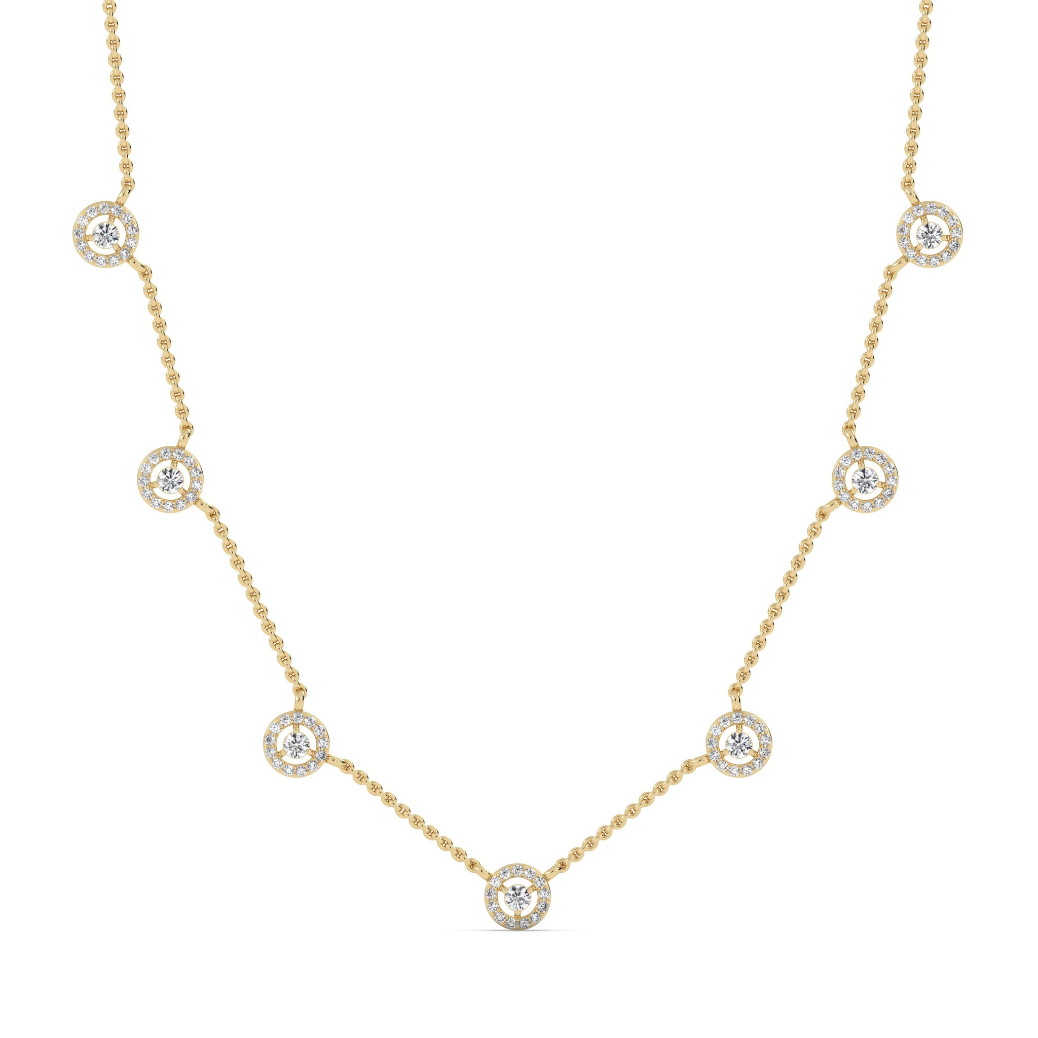 Kristal Round Station Necklace