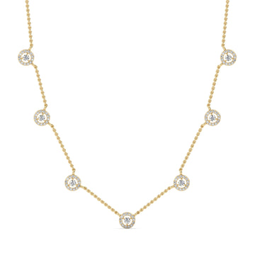 Kristal Round Station Necklace