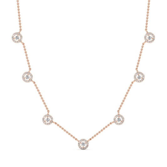 Kristal Round Station Necklace