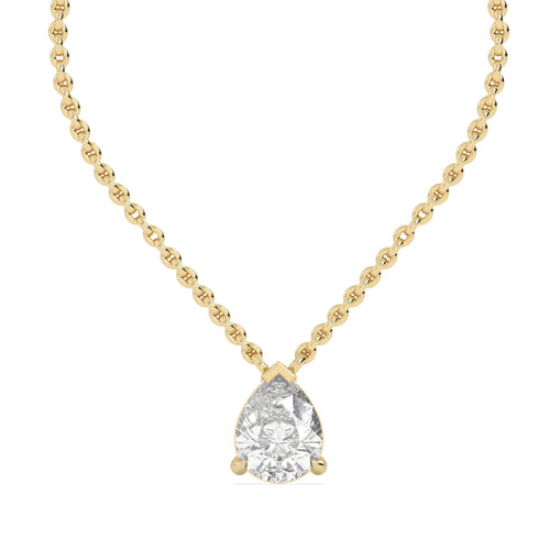 1.5 Ct Pear Solitaire Lab Grown Diamond Necklace