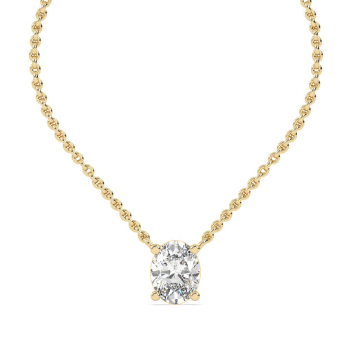 1.75 Ct Oval Solitaire Lab Grown Diamond Necklace