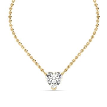 1.75 Ct Heart Solitaire Lab Grown Diamond Necklace