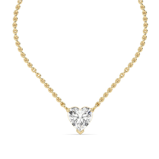1.75 Ct Heart Solitaire Lab Grown Diamond Necklace