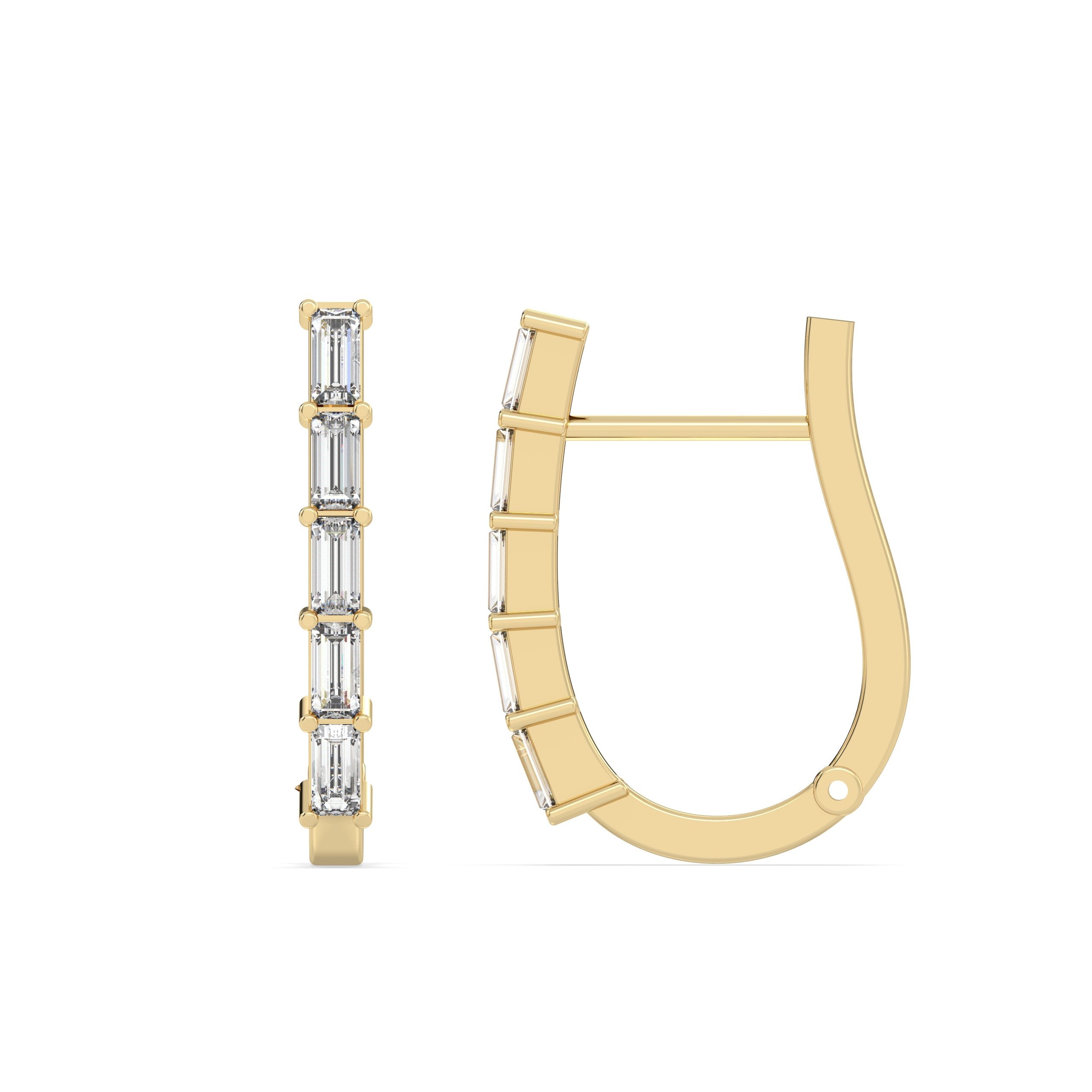Hoop Lab Grown Diamond Earrings – Classic Hoops – 925 Silver