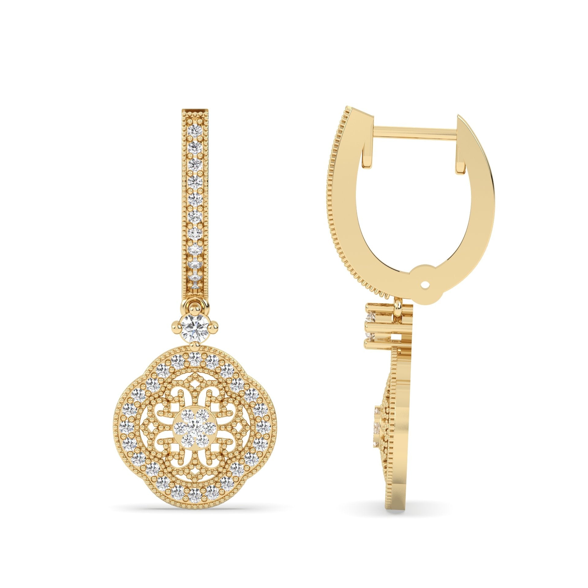 Lab Grown Diamond Earrings – Basic – 925 Silver