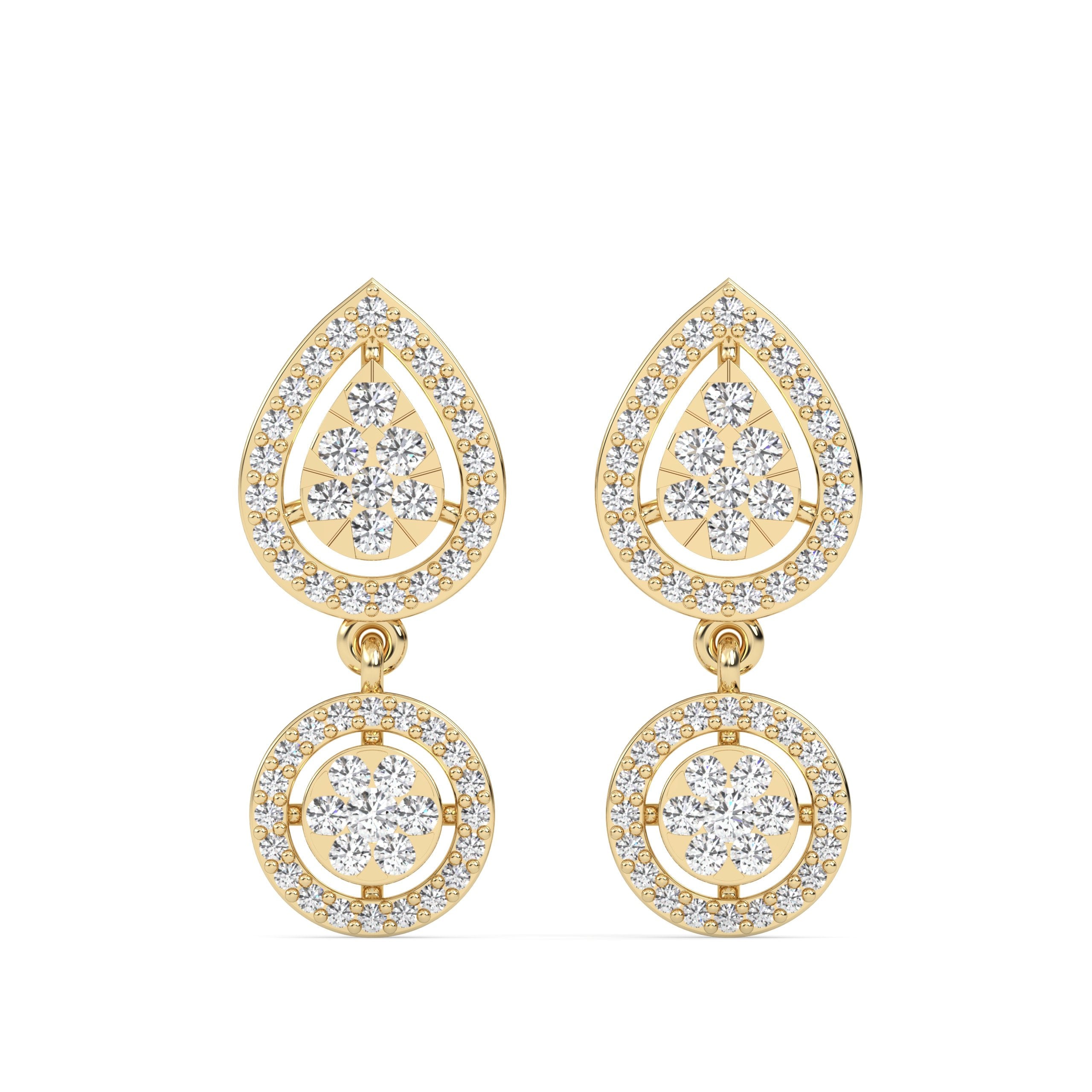 Drop Lab Grown Diamond Earrings – Curl – 925 Silver
