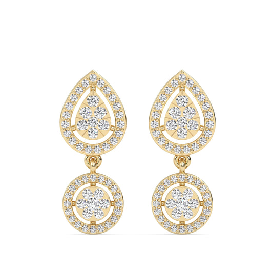 Drop Lab Grown Diamond Earrings – Curl – 925 Silver