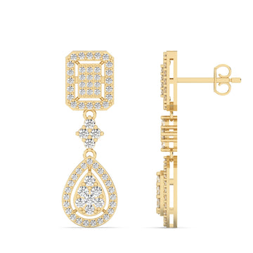Drop Lab Grown Diamond Earrings – Dew – 925 Silver