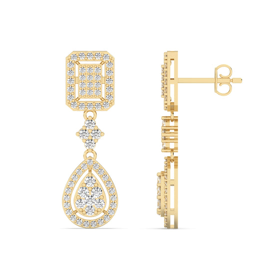 Drop Lab Grown Diamond Earrings – Dew – 925 Silver