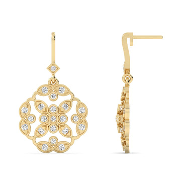 Drop Lab Grown Diamond Earrings – Elemental – 925 Silver