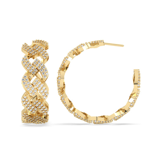 Lockin Chain Hoop Earrings