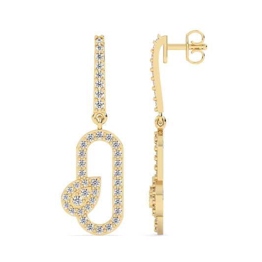 Cylindrical Pear Drop Earrings