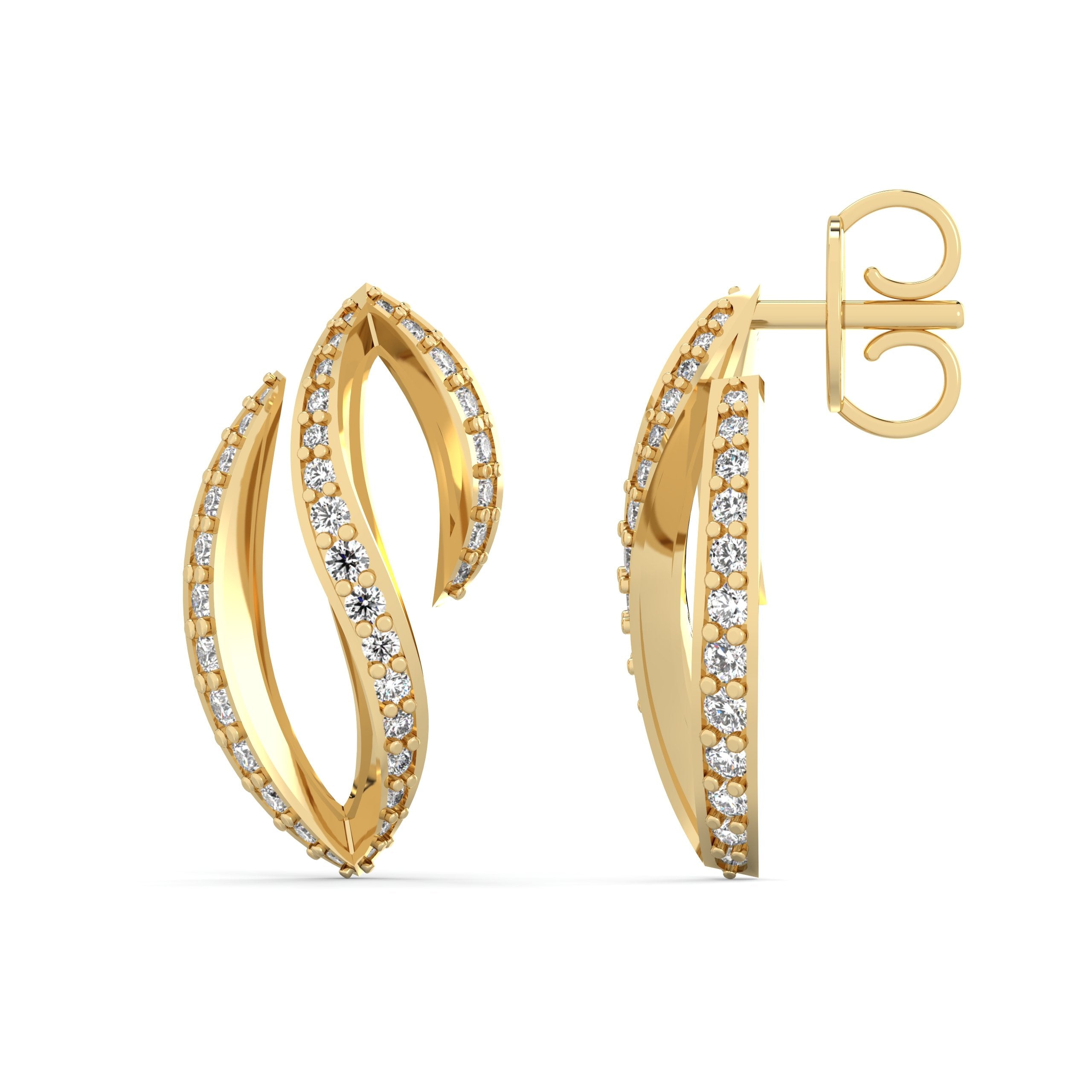 Lab Grown Diamond Earrings – Cygnet Hoop – 925 Silver